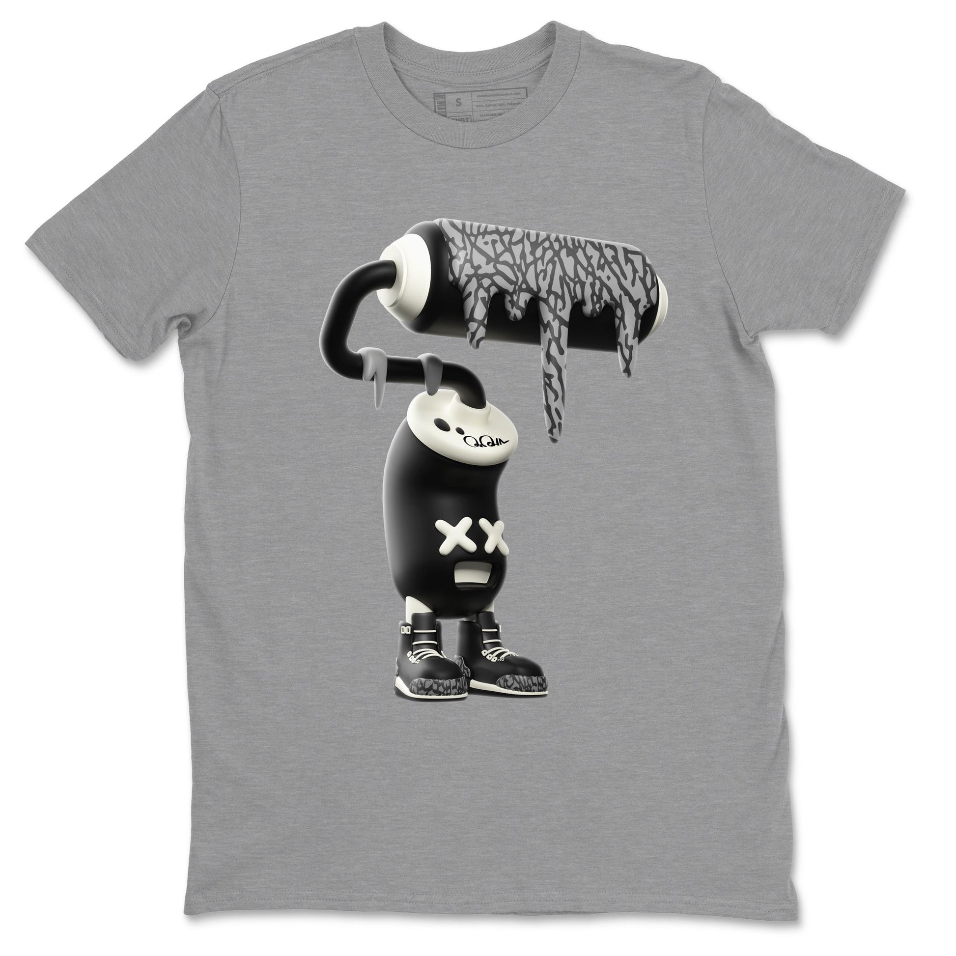 Air Jordan 3 Off Noir shirt to match jordans 3D Paint Roller sneaker tees AJ3 Off Noir SNRT Sneaker Release Tees Unisex Heather Grey 2 T-Shirt