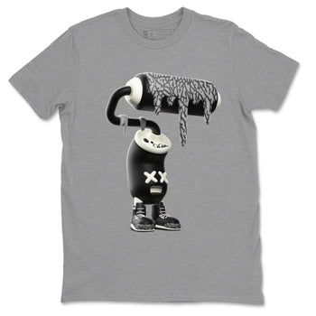 Air Jordan 3 Off Noir shirt to match jordans 3D Paint Roller sneaker tees AJ3 Off Noir SNRT Sneaker Release Tees Unisex Heather Grey 2 T-Shirt