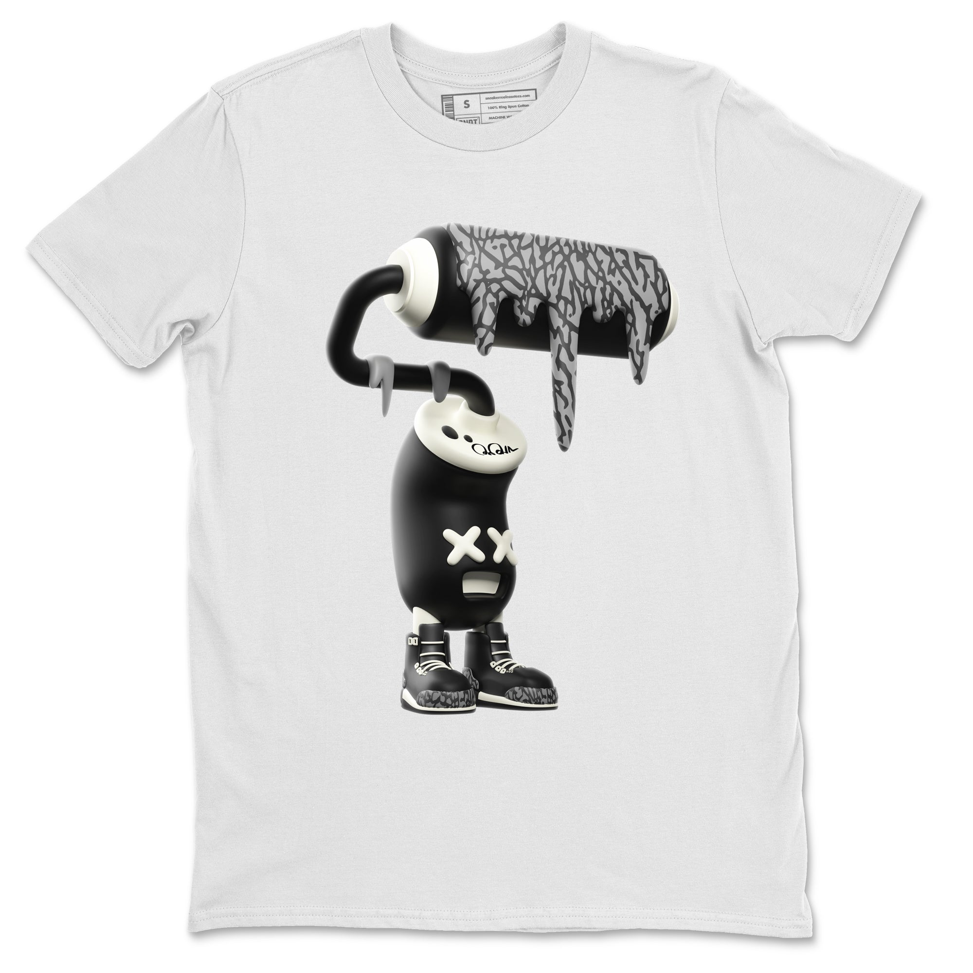Air Jordan 3 Off Noir shirt to match jordans 3D Paint Roller sneaker tees AJ3 Off Noir SNRT Sneaker Release Tees Unisex White 2 T-Shirt