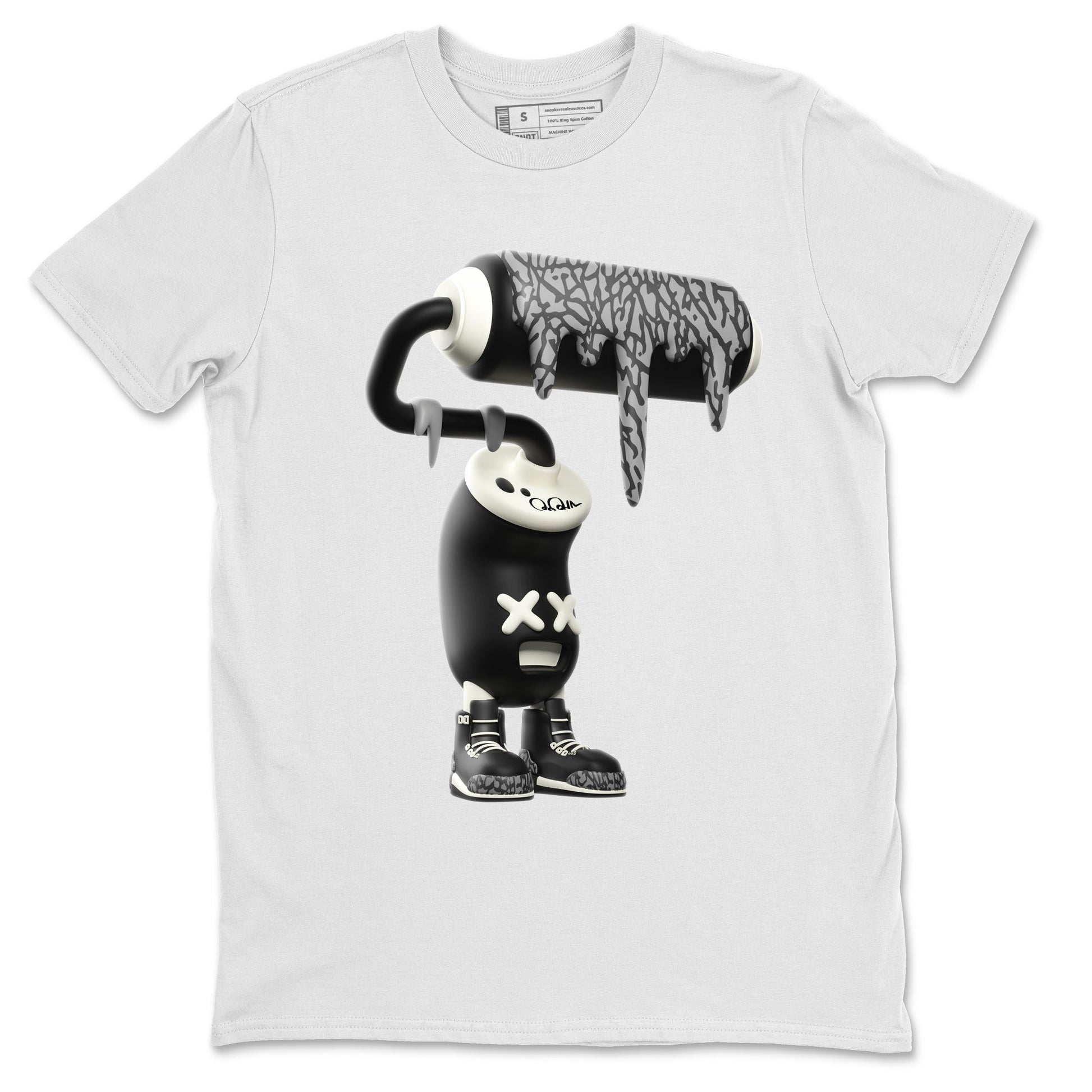 Air Jordan 3 Off Noir shirt to match jordans 3D Paint Roller sneaker tees AJ3 Off Noir SNRT Sneaker Release Tees Unisex White 2 T-Shirt