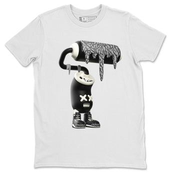 Air Jordan 3 Off Noir shirt to match jordans 3D Paint Roller sneaker tees AJ3 Off Noir SNRT Sneaker Release Tees Unisex White 2 T-Shirt