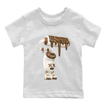 Air Jordan 3 Palomino Sneaker Match Tees 3D Paint Roller Sneaker Tees AJ3 Palomino Sneaker Release Tees Kids Shirts White 2