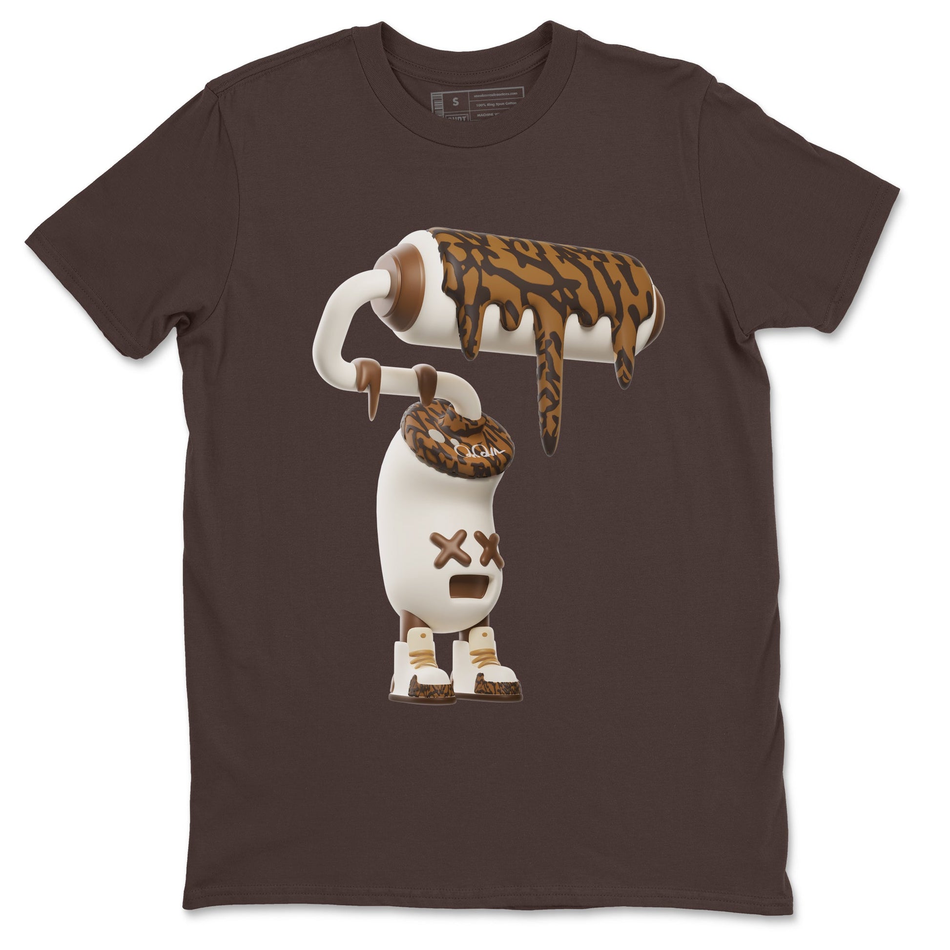 Air Jordan 3 Palomino Sneaker Match Tees 3D Paint Roller Sneaker Tees AJ3 Palomino Sneaker Release Tees Unisex Shirts Dark Chocolate 2