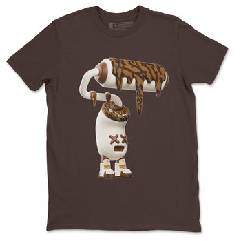 Air Jordan 3 Palomino Sneaker Match Tees 3D Paint Roller Sneaker Tees AJ3 Palomino Sneaker Release Tees Unisex Shirts Dark Chocolate 2