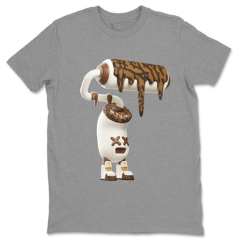 Air Jordan 3 Palomino Sneaker Match Tees 3D Paint Roller Sneaker Tees AJ3 Palomino Sneaker Release Tees Unisex Shirts Heather Grey 2