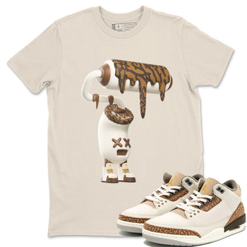 Air Jordan 3 Palomino Sneaker Match Tees 3D Paint Roller Sneaker Tees AJ3 Palomino Sneaker Release Tees Unisex Shirts Natural 1