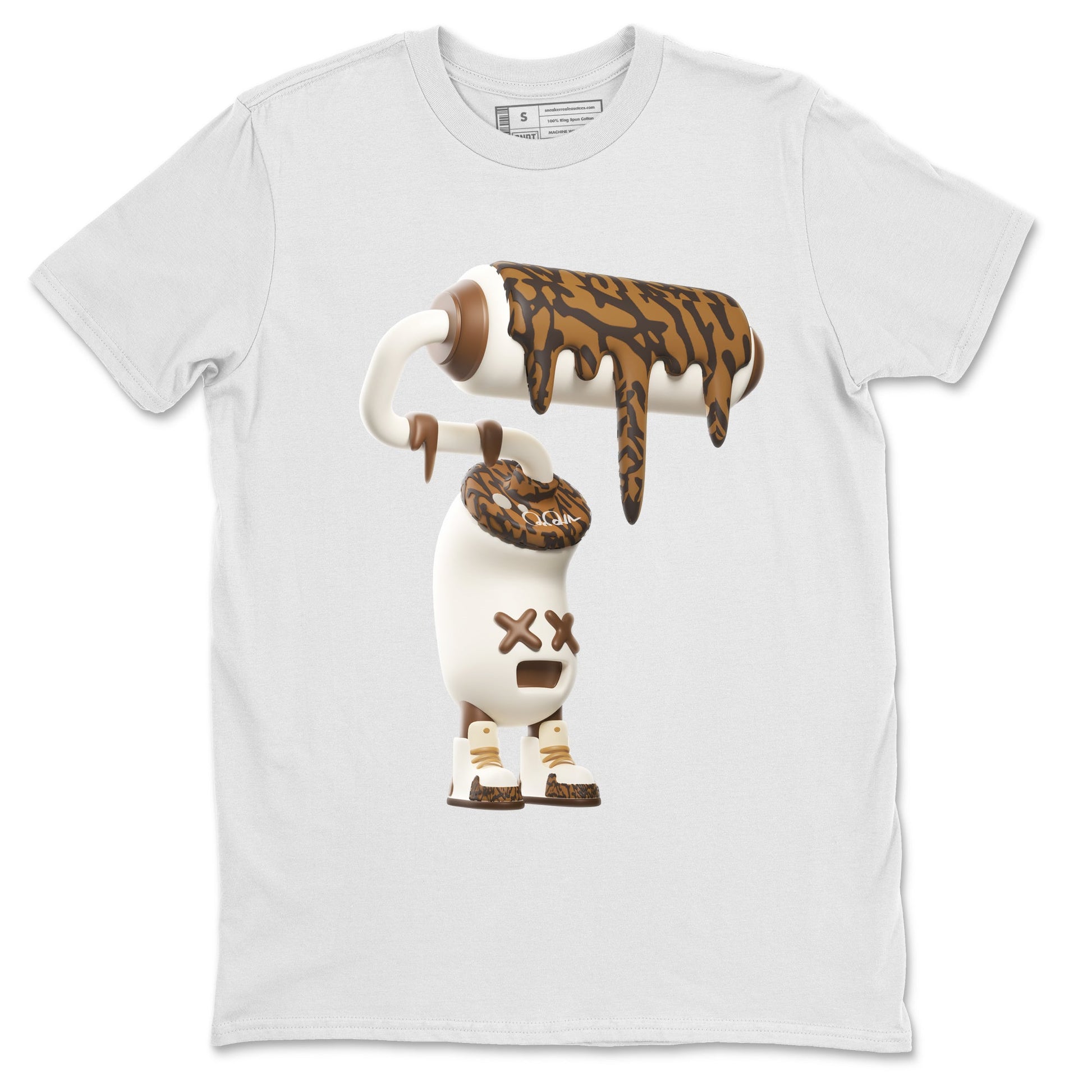 Air Jordan 3 Palomino Sneaker Match Tees 3D Paint Roller Sneaker Tees AJ3 Palomino Sneaker Release Tees Unisex Shirts White 2