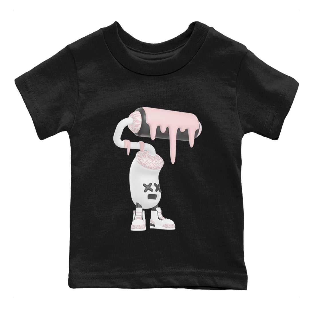 Air Jordan 3 GS Vintage Floral shirt to match jordans 3D Paint Roller sneaker tees Air Jordan 3 Vintage Floral SNRT sneaker release tees baby toddler Black 2 cotton Shirt
