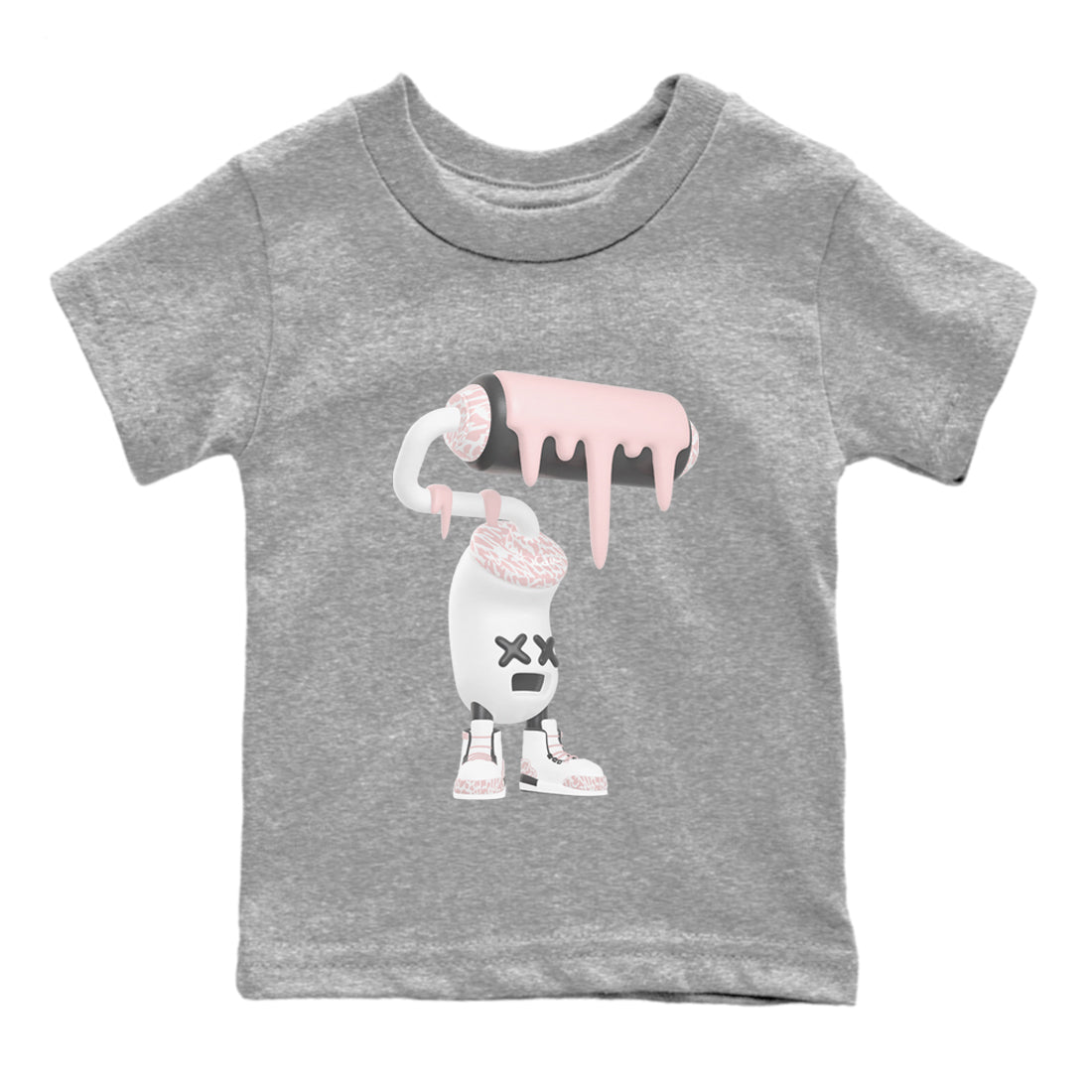 Air Jordan 3 GS Vintage Floral shirt to match jordans 3D Paint Roller sneaker tees Air Jordan 3 Vintage Floral SNRT sneaker release tees baby toddler Heather Grey 2 cotton Shirt
