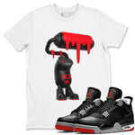 4s Bred Reimagined shirt to match jordans 3D Paint Roller sneaker tees Air Jordan 4 Bred Reimagined SNRT Sneaker Release Tees Unisex White 1 T-Shirt