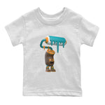 Air Jordan 4 Cacao Wow shirt to match jordans 3D Paint Roller sneaker tees AJ4 Cacao Wow SNRT Sneaker Release Tees Baby Toddler White 2 T-Shirt