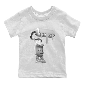 Air Jordan 4 Light Iron Ore shirt to match jordans 3D Paint Roller sneaker tees AJ4 Frozen Moments SNRT Sneaker Release Tees Baby Toddler White 2 T-Shirt