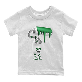 Jordan 4 Pine Green SB Sneaker Match Tees 3D Paint Roller Sneaker Tees AJ4 Pine Green SB Sneaker Tees Sneaker Release Shirts Kids Shirts White 2