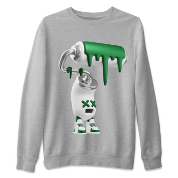 Jordan 4 Pine Green SB Sneaker Match Tees 3D Paint Roller Sneaker Tees AJ4 Pine Green SB Sneaker Tees Sneaker Release Shirts Unisex Shirts Heather Grey 2