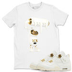 4s Sail shirt to match jordans 3D Paint Roller sneaker tees Air Jordan 4 Sail SNRT Sneaker Release Tees unisex cotton White 1 crew neck shirt