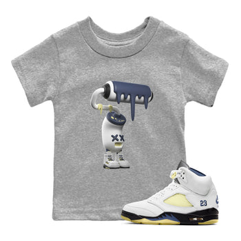 Air Jordan 5 A Ma Maniere x Photon Dust shirt to match jordans 3D Paint Roller sneaker tees Jordan 5 A Ma Maniere "Dawn" SNRT Sneaker Release Tees Baby Toddler Heather Grey 1 T-Shirt