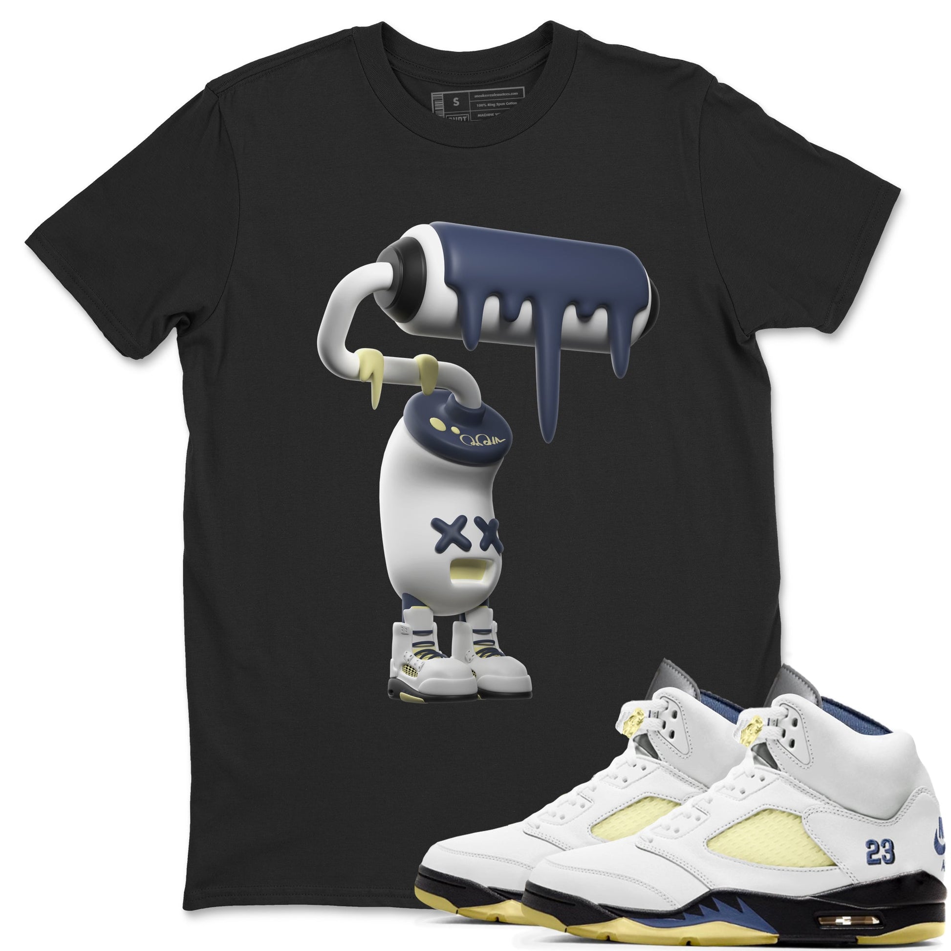 Air Jordan 5 A Ma Maniere x Photon Dust shirt to match jordans 3D Paint Roller sneaker tees Jordan 5 A Ma Maniere "Dawn" SNRT Sneaker Release Tees Unisex Black 1 T-Shirt