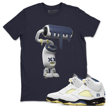 Air Jordan 5 A Ma Maniere x Photon Dust shirt to match jordans 3D Paint Roller sneaker tees Jordan 5 A Ma Maniere "Dawn" SNRT Sneaker Release Tees Unisex Navy 1 T-Shirt