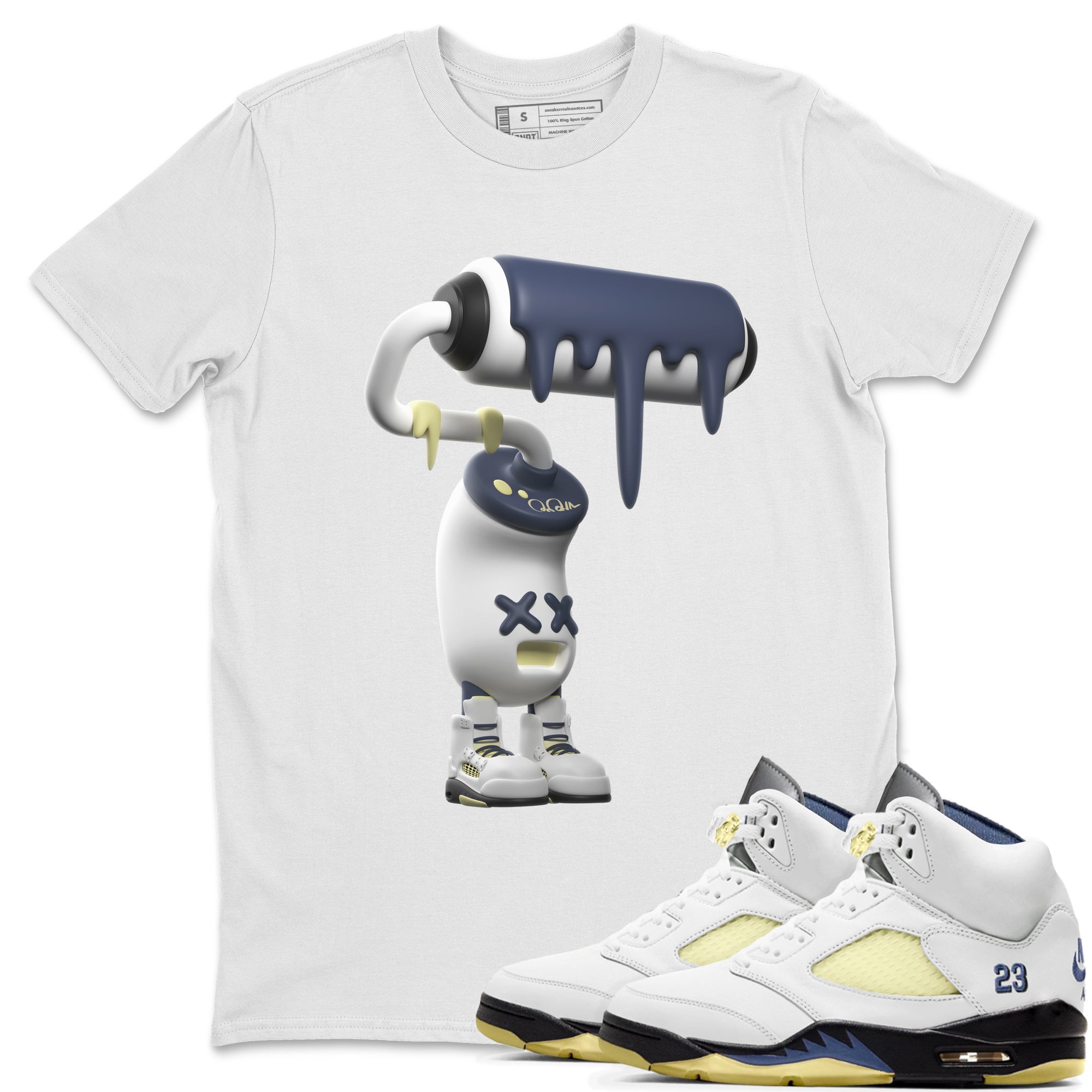 Air Jordan 5 A Ma Maniere x Photon Dust shirt to match jordans 3D Paint Roller sneaker tees Jordan 5 A Ma Maniere "Dawn" SNRT Sneaker Release Tees Unisex White 1 T-Shirt