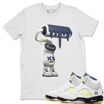 Air Jordan 5 A Ma Maniere x Photon Dust shirt to match jordans 3D Paint Roller sneaker tees Jordan 5 A Ma Maniere "Dawn" SNRT Sneaker Release Tees Unisex White 1 T-Shirt