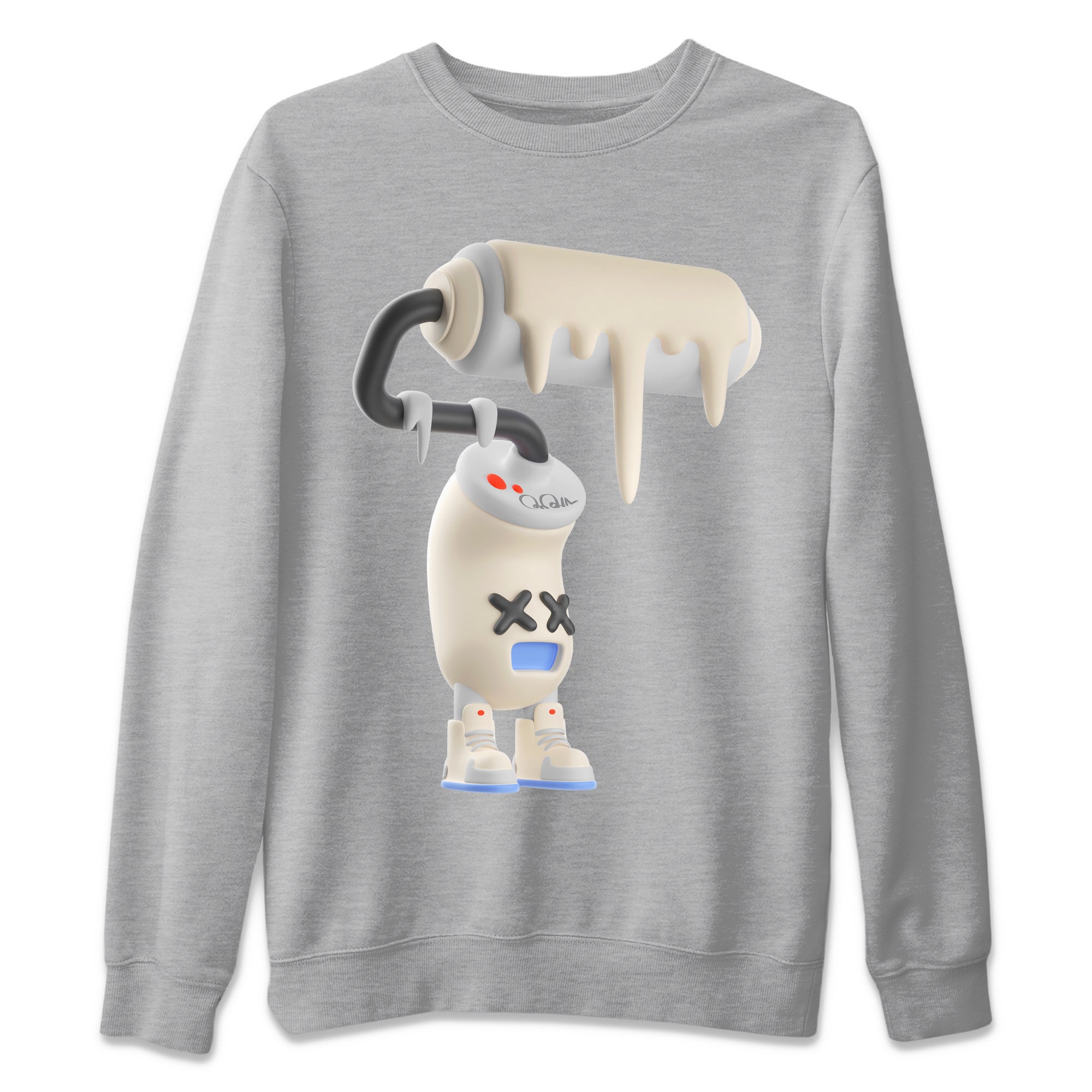 Air Jordan 5 Craft Sneaker Match Tees 3D Paint Roller Sneaker Tees AJ5 SE Craft Sneaker Release Tees Unisex Shirts Heather Grey 2