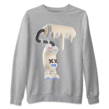 Air Jordan 5 Craft Sneaker Match Tees 3D Paint Roller Sneaker Tees AJ5 SE Craft Sneaker Release Tees Unisex Shirts Heather Grey 2