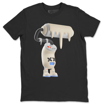 Air Jordan 5 Craft Sneaker Match Tees 3D Paint Roller Sneaker Tees AJ5 SE Craft Sneaker Release Tees Unisex Shirts Black 2