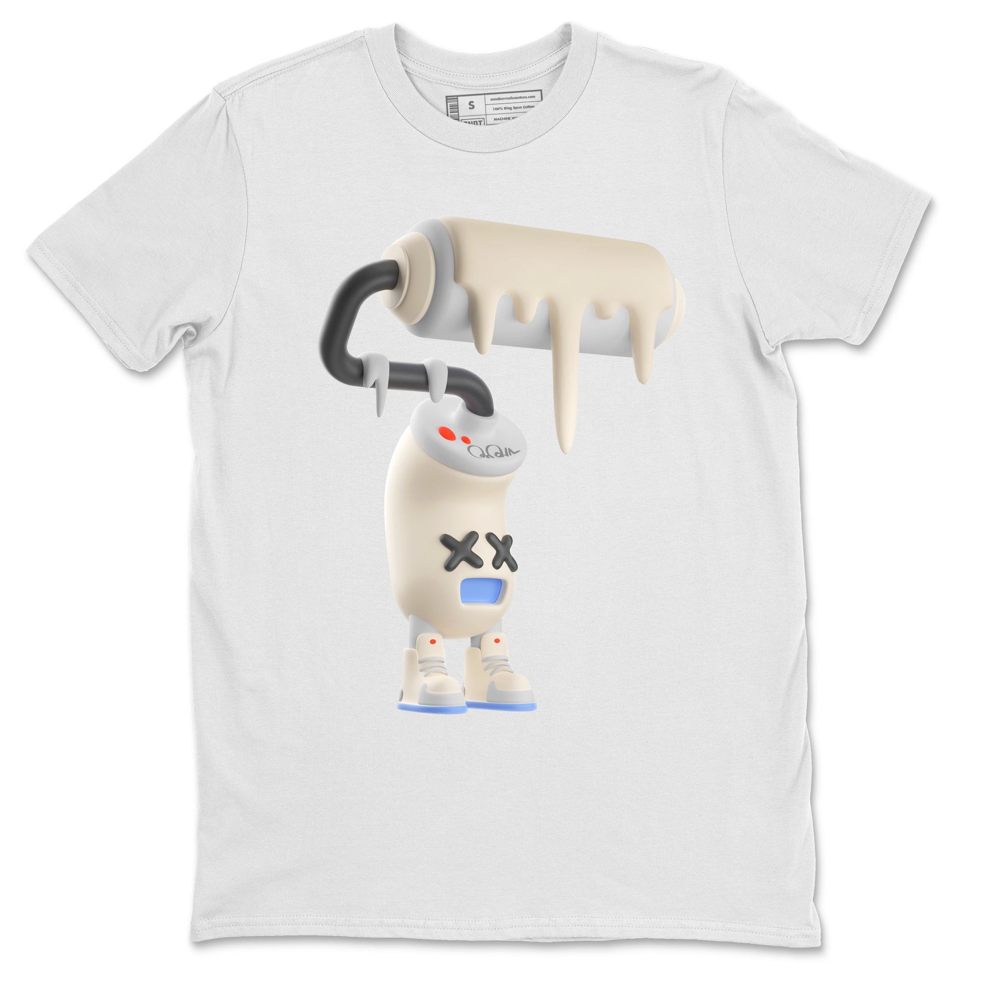 Air Jordan 5 Craft Sneaker Match Tees 3D Paint Roller Sneaker Tees AJ5 SE Craft Sneaker Release Tees Unisex Shirts White 2