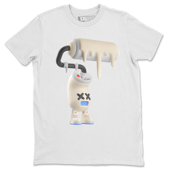 Air Jordan 5 Craft Sneaker Match Tees 3D Paint Roller Sneaker Tees AJ5 SE Craft Sneaker Release Tees Unisex Shirts White 2