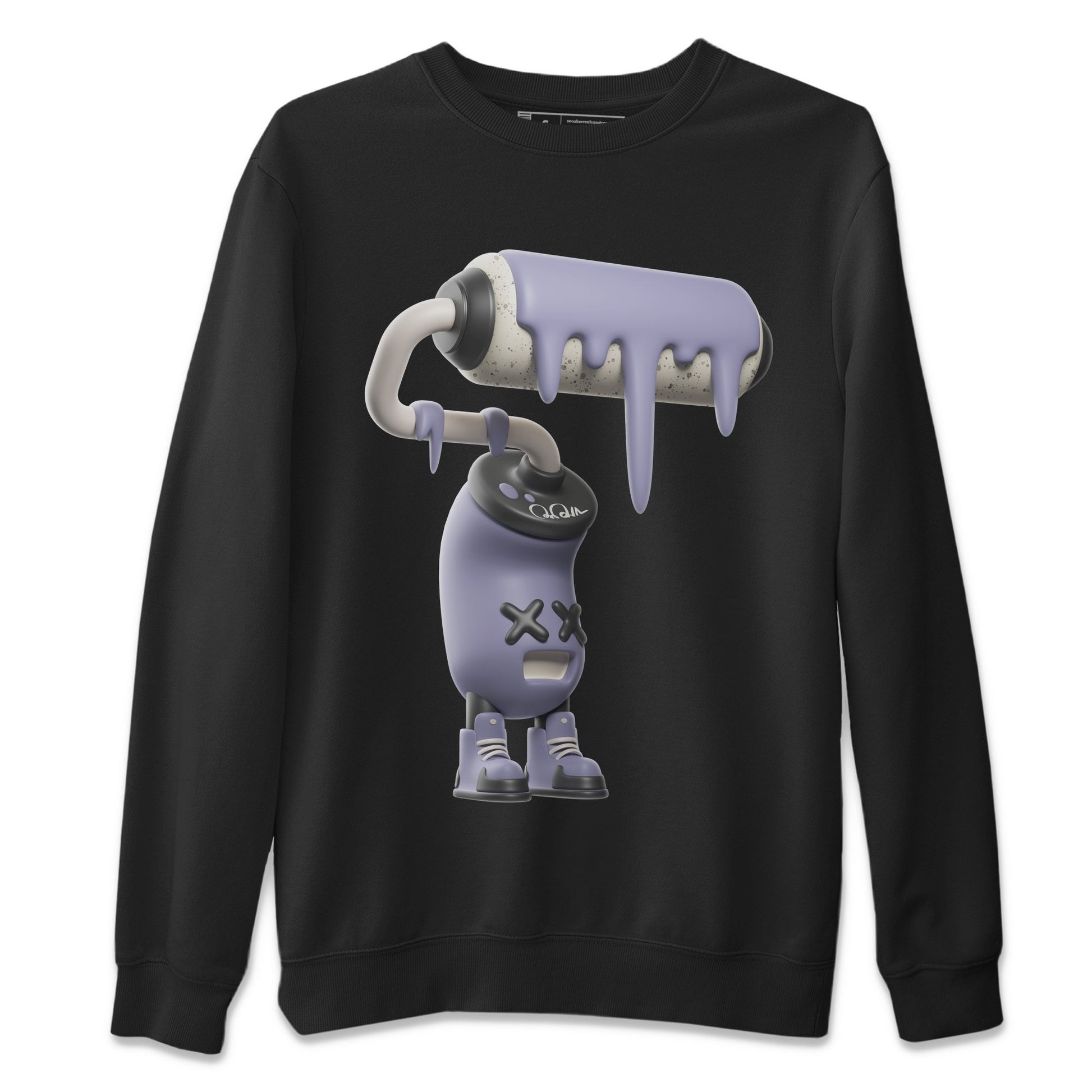 Air Jordan 5 Indigo Haze Sneaker Match Tees 3D Paint Roller Sneaker Tees AJ5 Indigo Haze Sneaker Release Tees Unisex Shirts Black 2