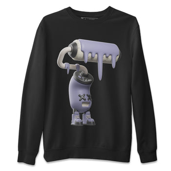 Air Jordan 5 Indigo Haze Sneaker Match Tees 3D Paint Roller Sneaker Tees AJ5 Indigo Haze Sneaker Release Tees Unisex Shirts Black 2