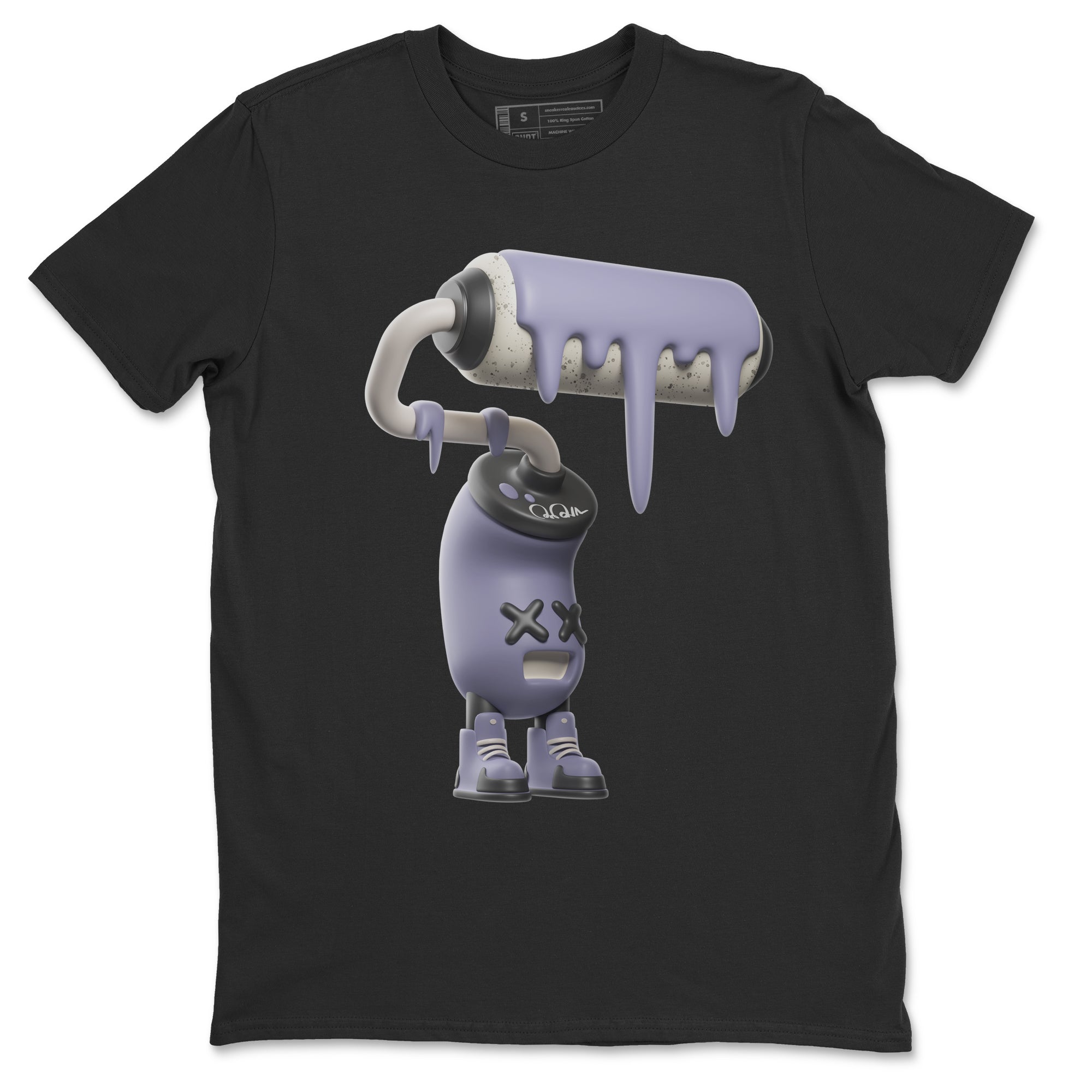 Air Jordan 5 Indigo Haze Sneaker Match Tees 3D Paint Roller Sneaker Tees AJ5 Indigo Haze Sneaker Release Tees Unisex Shirts Black 2