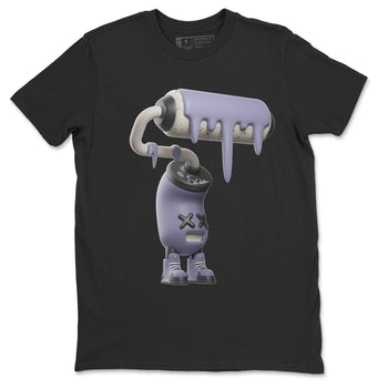 Air Jordan 5 Indigo Haze Sneaker Match Tees 3D Paint Roller Sneaker Tees AJ5 Indigo Haze Sneaker Release Tees Unisex Shirts Black 2