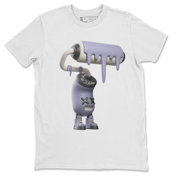 Air Jordan 5 Indigo Haze Sneaker Match Tees 3D Paint Roller Sneaker Tees AJ5 Indigo Haze Sneaker Release Tees Unisex Shirts White 2