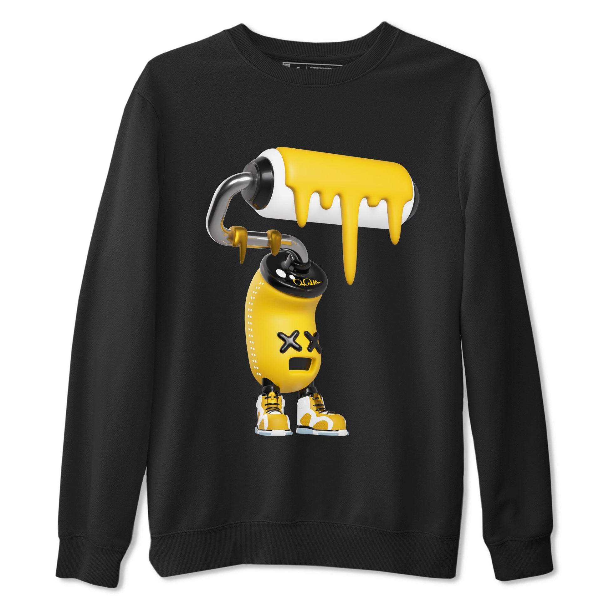 Air Jordan 6 Yellow Ochre shirt to match jordans 3D Paint Roller sneaker tees AJ6 Yellow Ochre SNRT Sneaker Release Tees Unisex Black 2 T-Shirt