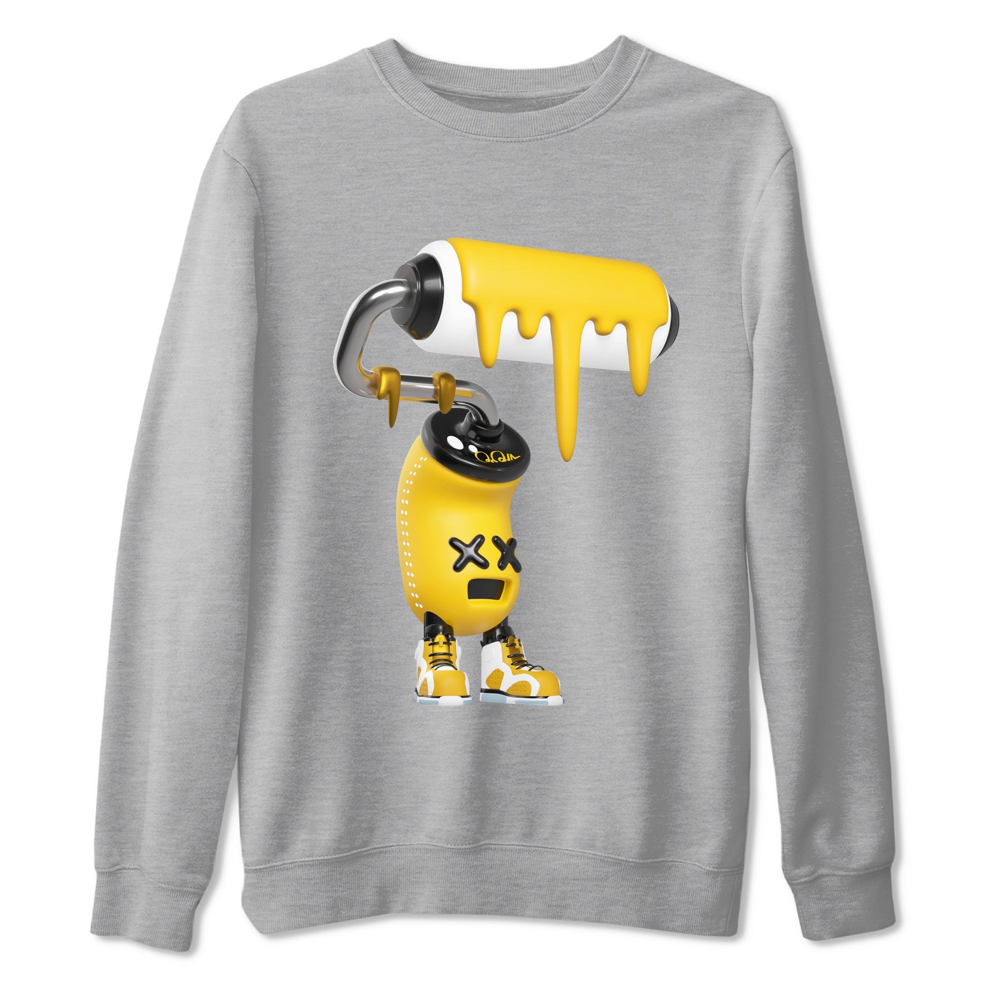 Air Jordan 6 Yellow Ochre shirt to match jordans 3D Paint Roller sneaker tees AJ6 Yellow Ochre SNRT Sneaker Release Tees Unisex Heather Grey 2 T-Shirt