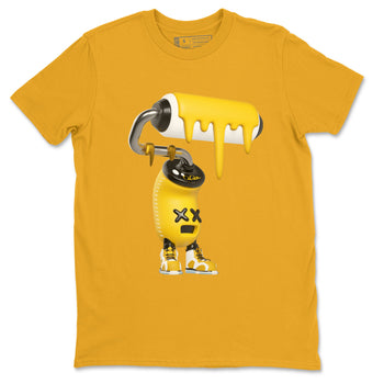 Air Jordan 6 Yellow Ochre shirt to match jordans 3D Paint Roller sneaker tees AJ6 Yellow Ochre SNRT Sneaker Release Tees Unisex Gold 2 T-Shirt