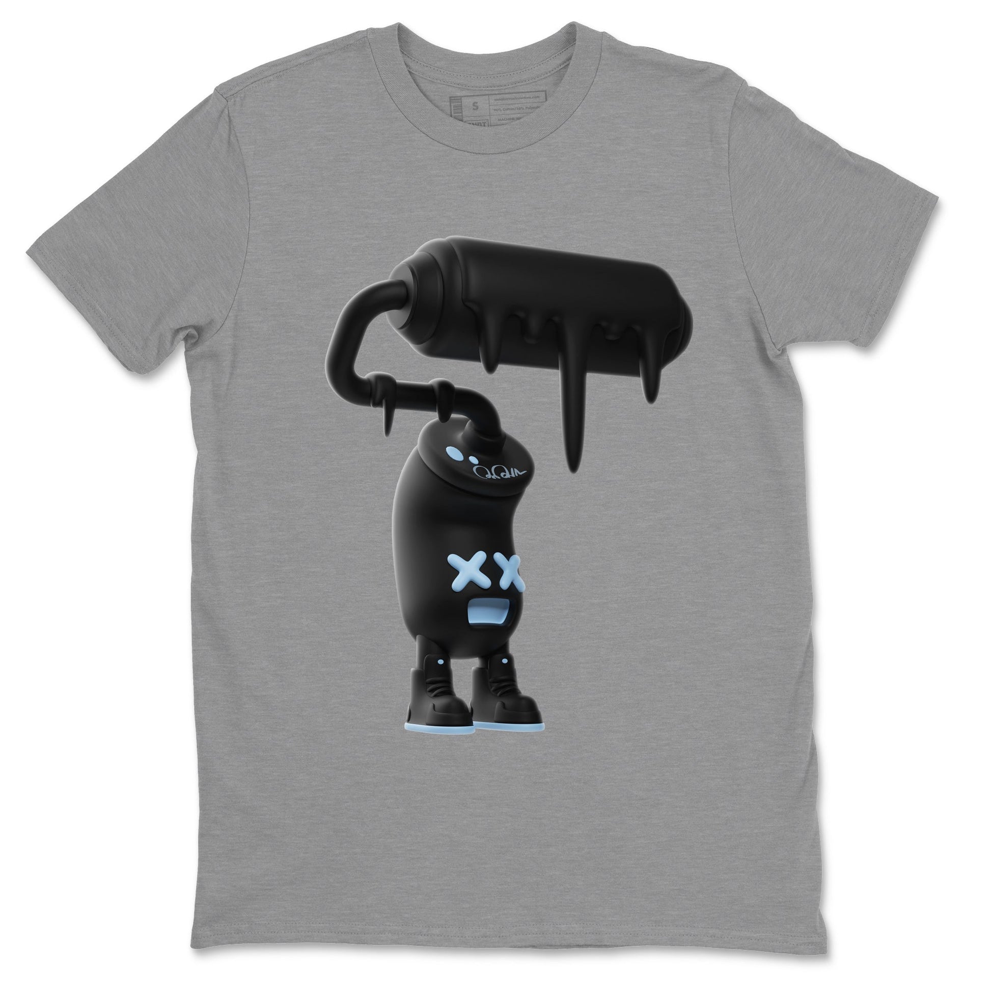 Air Jordan 7 Chambray Sneaker Match Tees 3D Paint Roller Sneaker Tees AJ7 Chambray Sneaker Release Tees Unisex Shirts Heather Grey 2