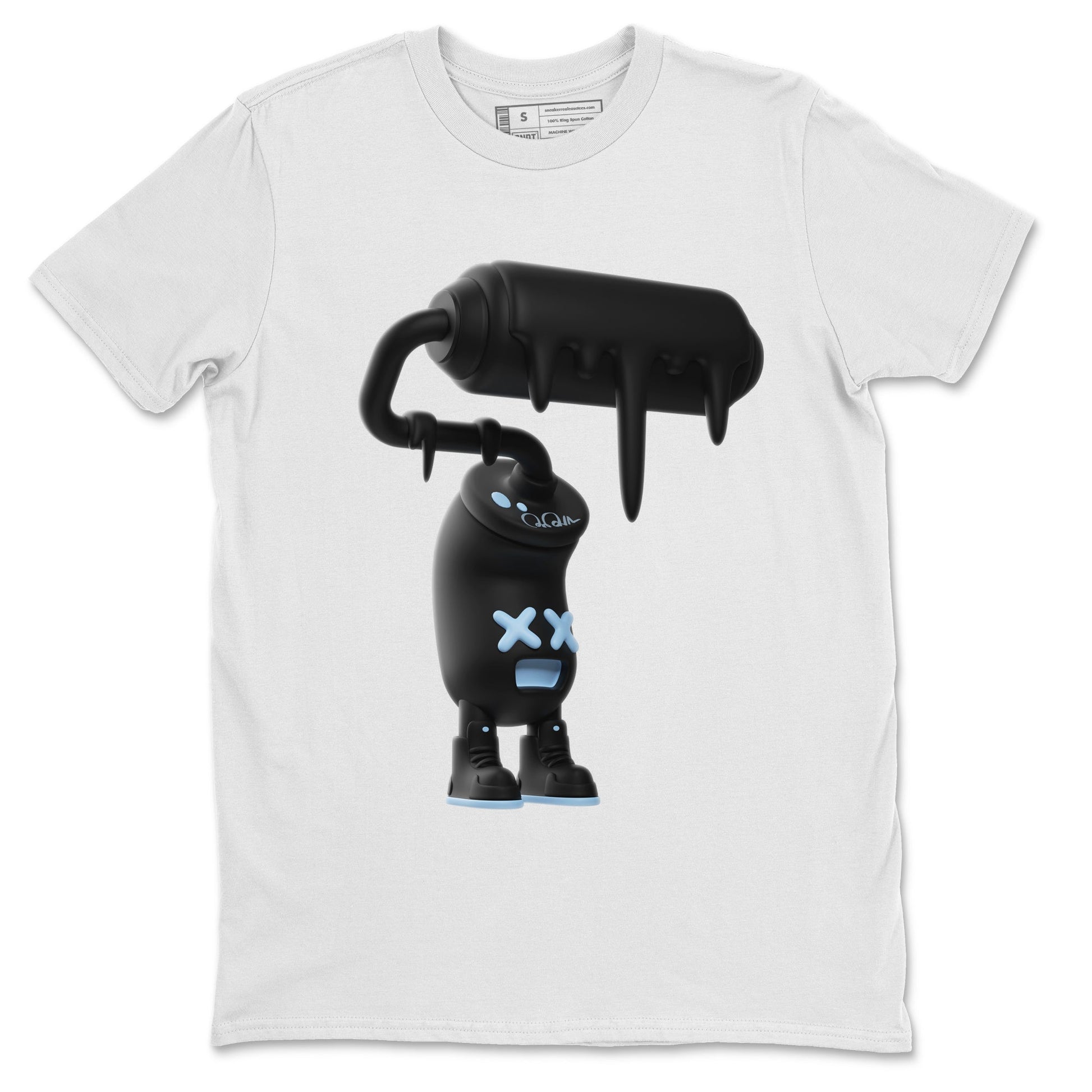 Air Jordan 7 Chambray Sneaker Match Tees 3D Paint Roller Sneaker Tees AJ7 Chambray Sneaker Release Tees Unisex Shirts White 2