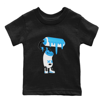 9s Powder Blue shirt to match jordans 3D Paint Roller sneaker tees Air Jordan 9 Powder Blue SNRT sneaker release tees baby toddler Black 2 cotton Shirt