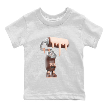 Air More Uptempo Valentines Day Sneaker Match Tees 3D Paint Roller Sneaker Tees Nike Uptempo Valentines Day Sneaker Release Tees Kids Shirts White 2