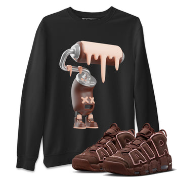 Air More Uptempo Valentines Day Sneaker Match Tees 3D Paint Roller Sneaker Tees Nike Uptempo Valentines Day Sneaker Release Tees Unisex Shirts Black 1