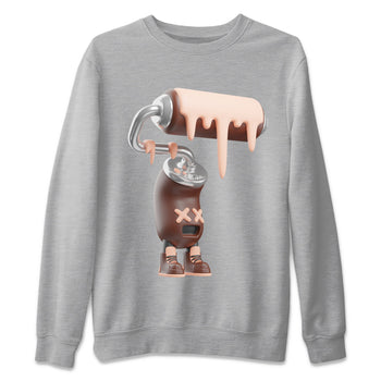 Air More Uptempo Valentines Day Sneaker Match Tees 3D Paint Roller Sneaker Tees Nike Uptempo Valentines Day Sneaker Release Tees Unisex Shirts Heather Grey 2
