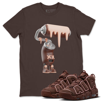 Air More Uptempo Valentines Day 3D Paint Roller Crew Neck Sneaker Tees Nike Uptempo Valentines Day Sneaker T-Shirts Washing and Care Tip
