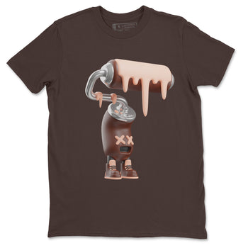 Air More Uptempo Valentines Day Sneaker Match Tees 3D Paint Roller Sneaker Tees Nike Uptempo Valentines Day Sneaker Release Tees Unisex Shirts Dark Chocolate 2