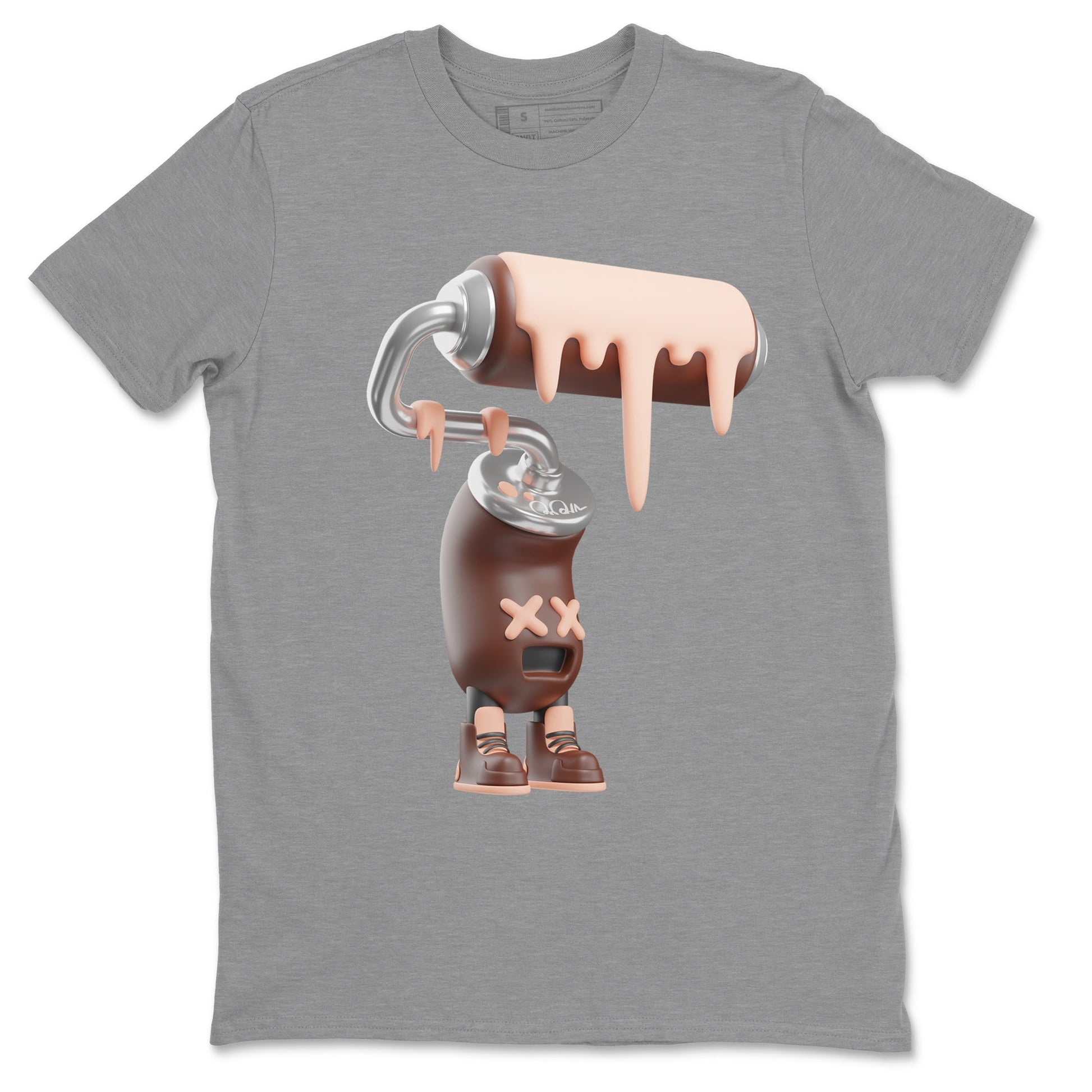 Air More Uptempo Valentines Day Sneaker Match Tees 3D Paint Roller Sneaker Tees Nike Uptempo Valentines Day Sneaker Release Tees Unisex Shirts Heather Grey 2