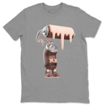 Air More Uptempo Valentines Day Sneaker Match Tees 3D Paint Roller Sneaker Tees Nike Uptempo Valentines Day Sneaker Release Tees Unisex Shirts Heather Grey 2