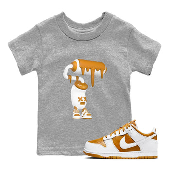 Dunk Dark Curry shirt to match jordans 3D Paint Roller sneaker tees AJ1 Low Dark Curry SNRT sneaker release tees baby toddler Heather Grey 1 cotton Shirt