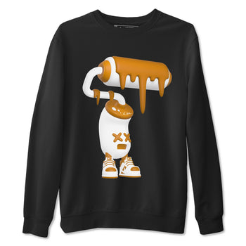 Dunk Dark Curry shirt to match jordans 3D Paint Roller sneaker tees AJ1 Low Dark Curry SNRT Sneaker Release Tees unisex cotton Black 2 crew neck shirt