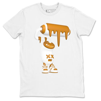 Dunk Dark Curry shirt to match jordans 3D Paint Roller sneaker tees AJ1 Low Dark Curry SNRT Sneaker Release Tees unisex cotton White 2 crew neck shirt